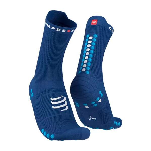 Compressport Pro Racing Socks V4.0 Run High Sodalite/Fluo Blue