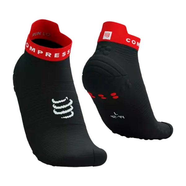 Compressport Pro Racing Socks V4.0 Run Low Black/Core Red